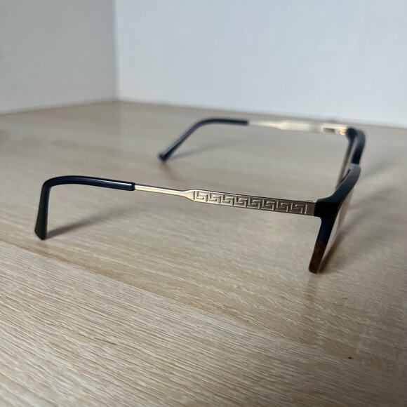 Versace Mod.3209 5135 Eyeglasses Black Brown Silver Frames 55-17-145 Italy - Picture 9 of 9